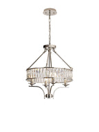 Diyas - Vivienne 4 Light Crystal Pendant / Semi Flush - Luminosity Designs Ltd