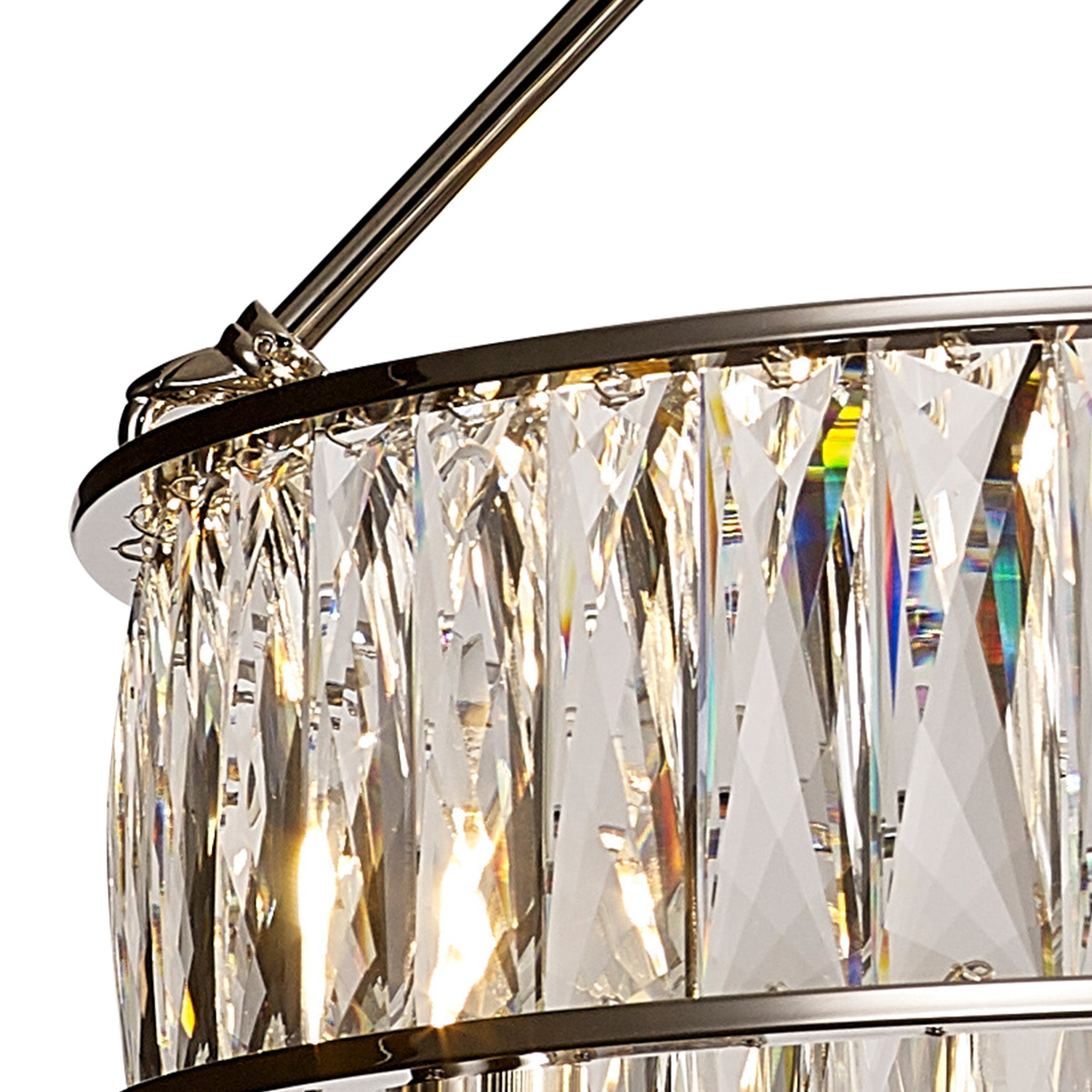 Diyas - Vivienne 4 Light Crystal Pendant / Semi Flush - Luminosity Designs Ltd