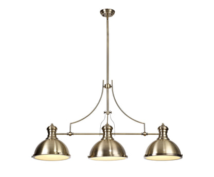 Hanger Bar Pendant with Metal Shades
