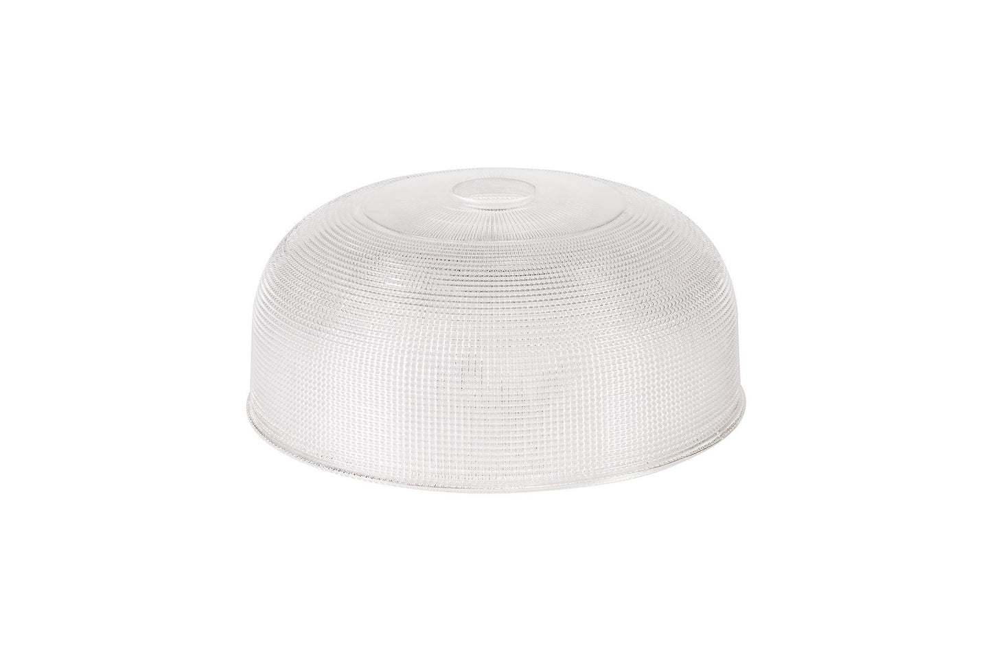 Flattened Prismatic Effect Glass Lampshade