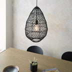 Luminosity Designs - Wasp Black Rattan Pendant - Luminosity Designs Ltd