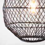 Luminosity Designs - Wasp Black Rattan Pendant - Luminosity Designs Ltd
