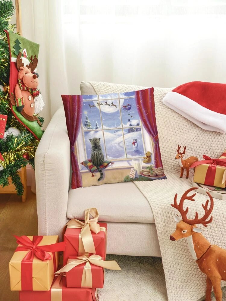 Luminosity Designs - Watching for Santa Christmas Cushion - Luminosity Designs Ltd