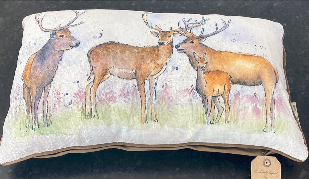Luminosity Designs - Watercolour Deer Cushion - Luminosity Designs Ltd