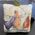 Luminosity Designs - Watercolour Fabric Doorstop - Chickens - Luminosity Designs Ltd
