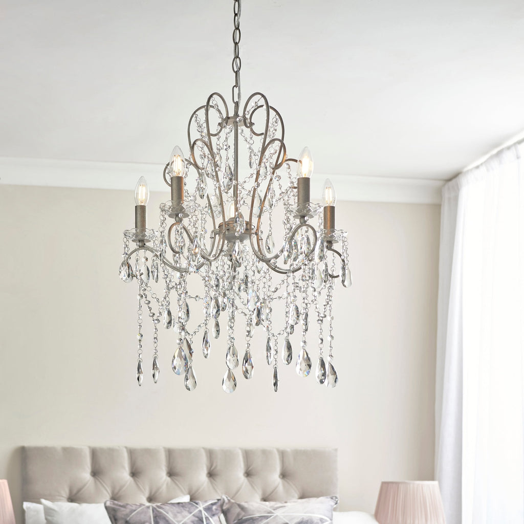 Luminosity Designs - Windsor 5 Light Aged Chandelier - Luminosity Designs Ltd